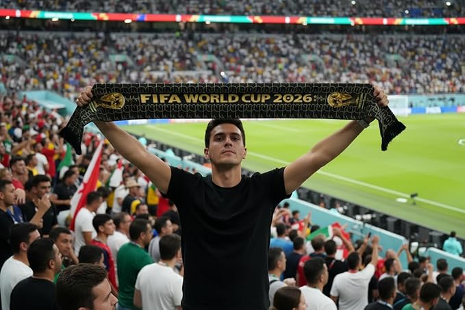 Official FIFA World Cup 2026 Edition — Polyester Trophy Scarf (Gameday Fan Wear) — lifestyle view