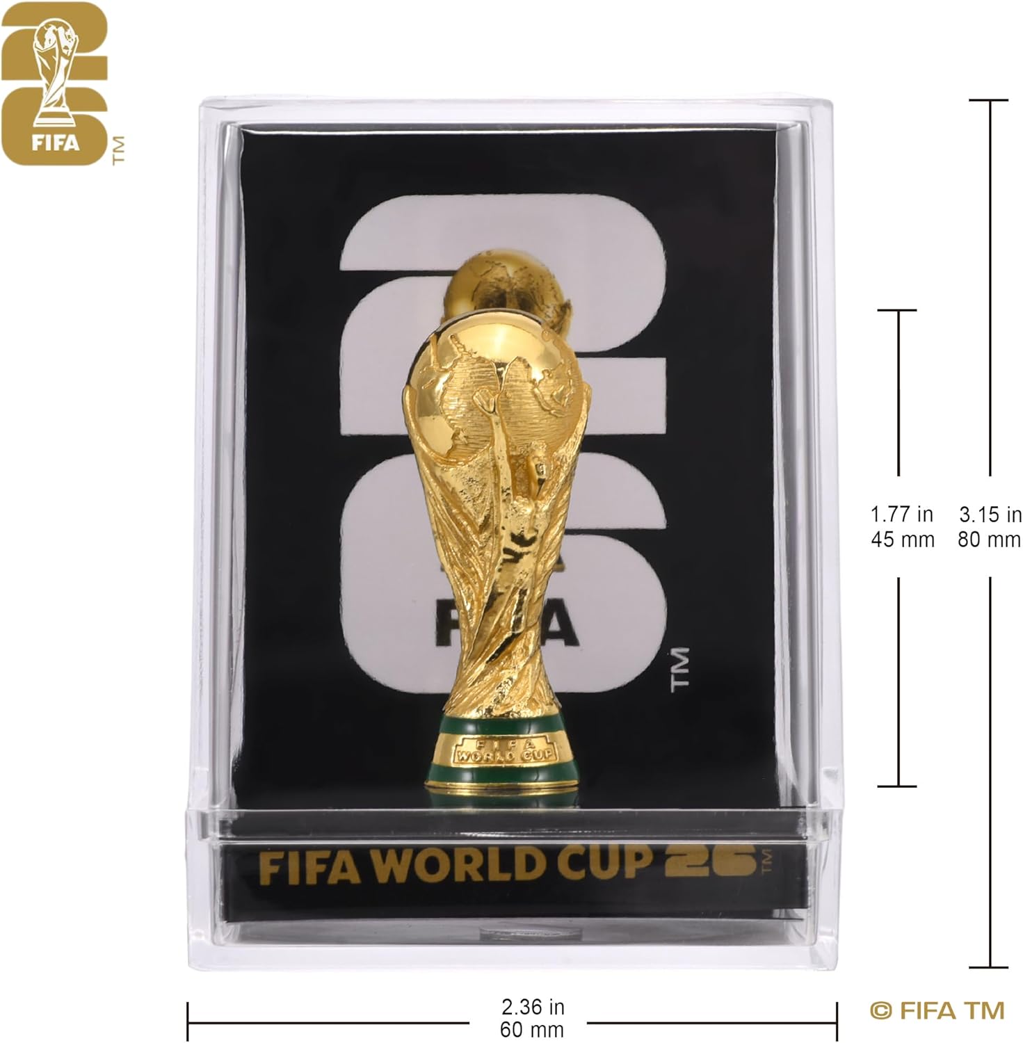 Official FIFA World Cup 2026 Edition — 3" 3D Trophy Inside Premium Acrylic Case